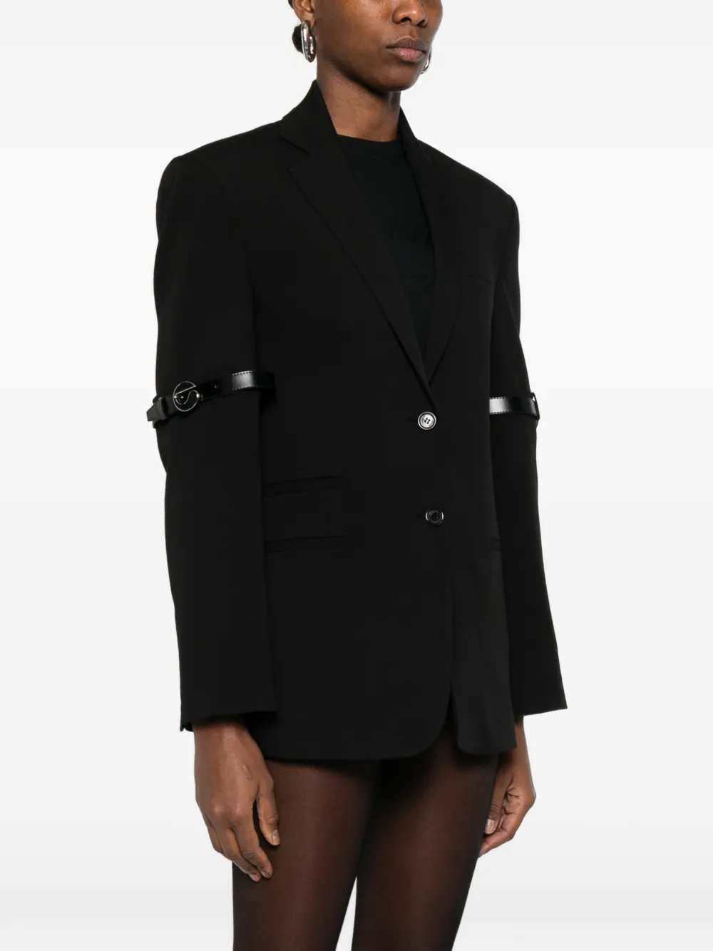 Coperni Blazer met ceintuur Zwart