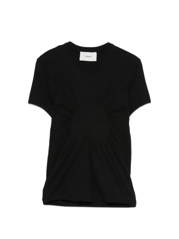 Coperni Gathered-detail T-shirt in Black