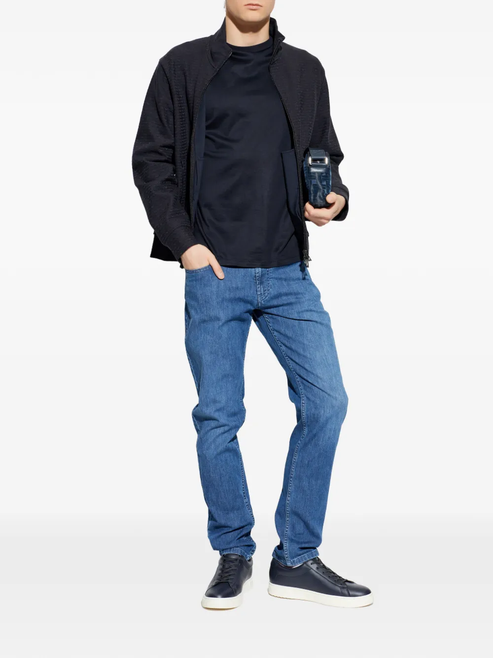 Emporio Armani Jeans met logoplakkaat Blauw