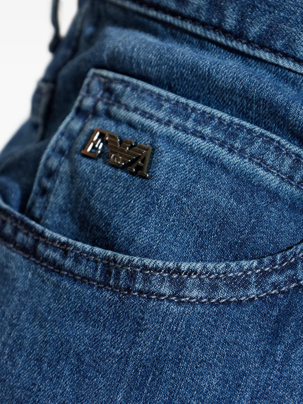Emporio Armani Jeans met logoplakkaat Blauw