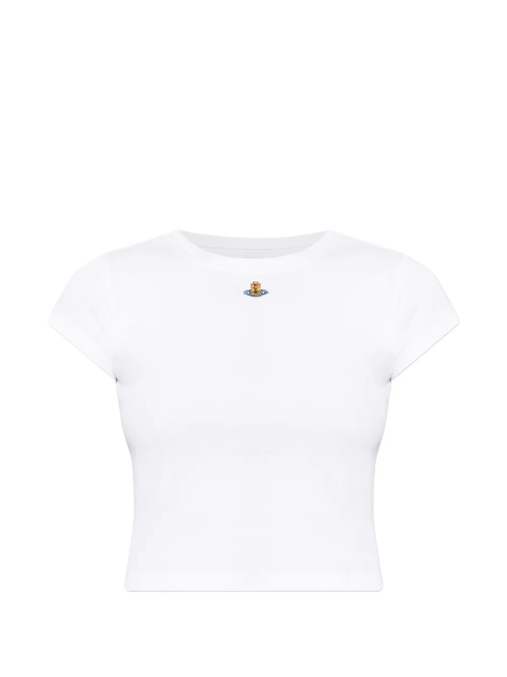 Vivienne Westwood Peru orb-motif crop top - Bianco