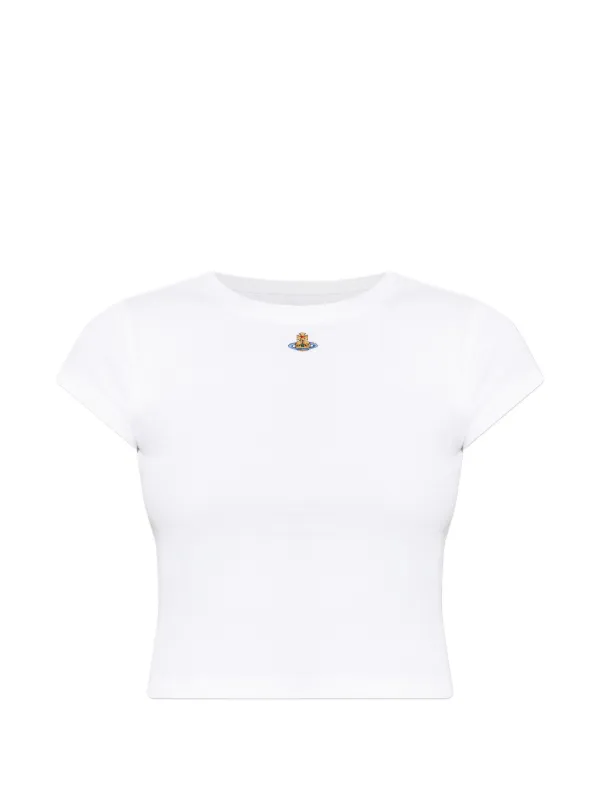 Vivienne Westwood Peru orb-motif Crop Top | White | FARFETCH RO