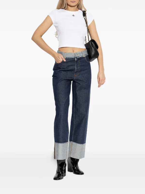 Vivienne Westwood Peru orb-motif Crop Top | White | FARFETCH