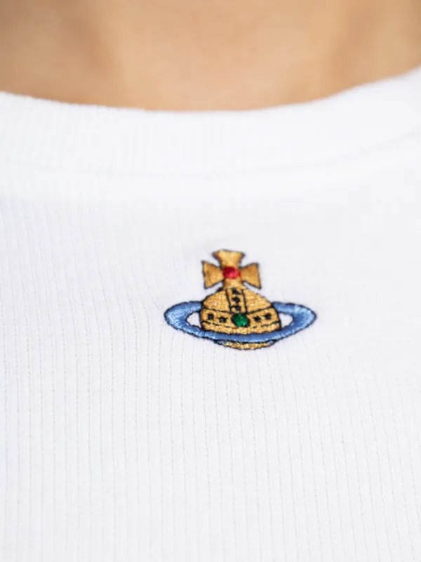 PERU　 Vivienne Westwood Vivienne Westwood Peru orb-motif Crop Top | White | FARFETCH RO