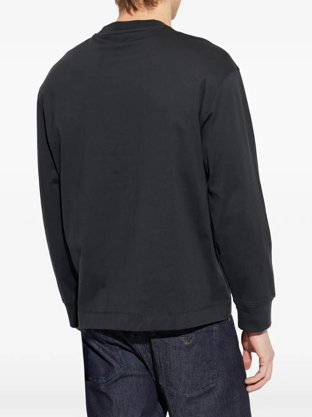 Emporio Armani T-shirt met lange mouwen Zwart