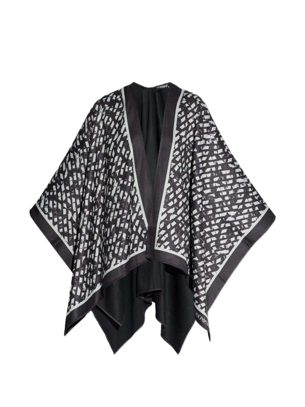 Emporio Armani patterned cape - Schwarz
