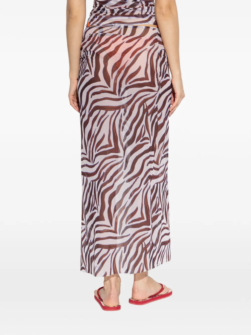 Bond-eye Claudia maxi-rok Bruin