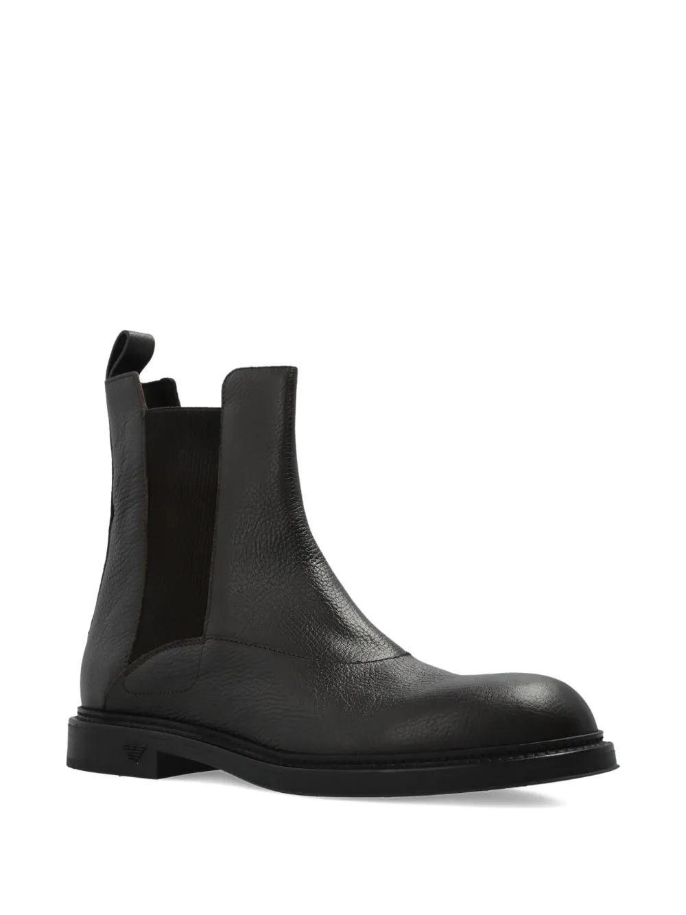 Emporio Armani leather chelsea boots Bruin