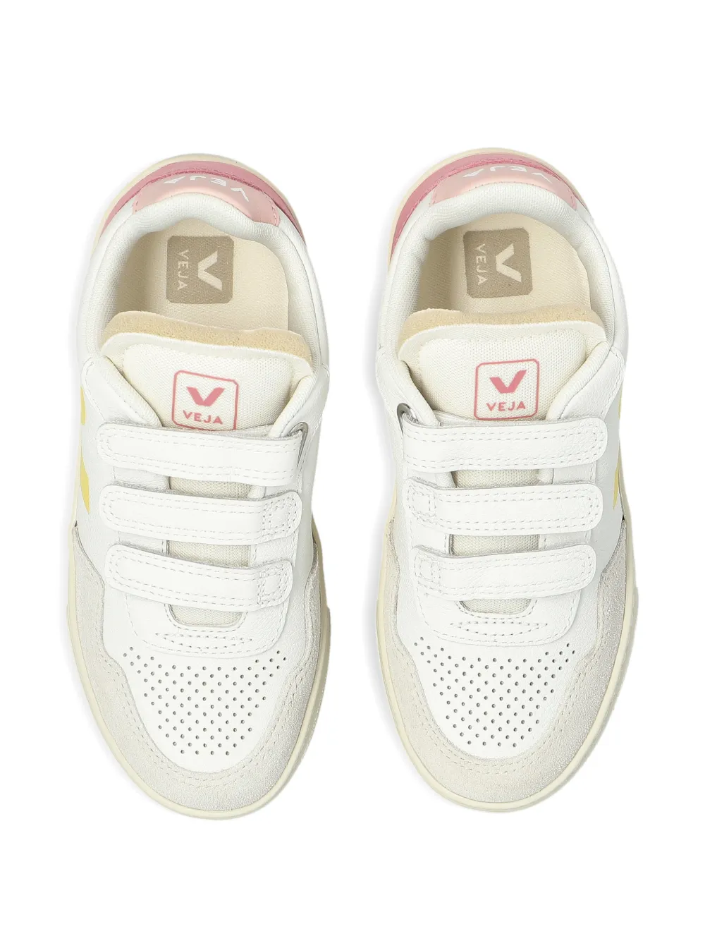 VEJA Kids V-90 leather sneakers Wit