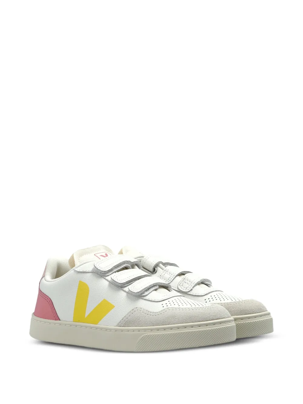VEJA Kids V-90 leather sneakers - Bianco