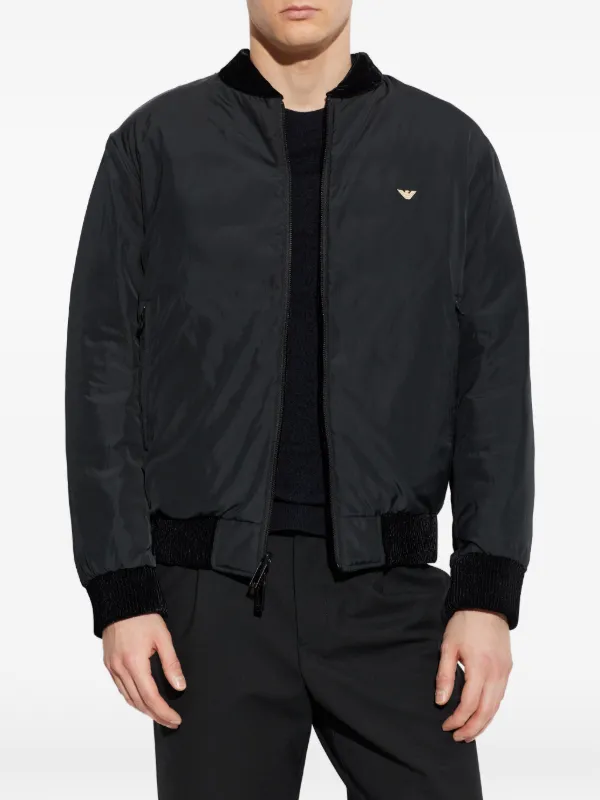 エンポリオ　アルマーニ　リバーシブル　ボンバージャケット　10A　142CM Emporio Armani リバーシブル ボンバージャケット | ブラック