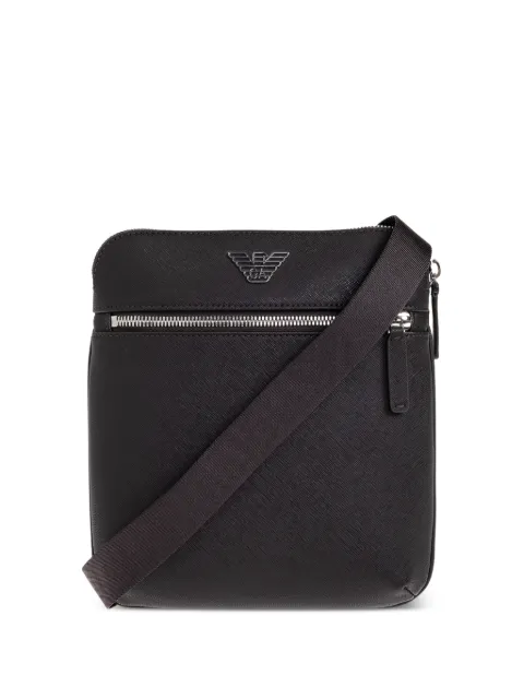 Emporio Armani logo zip shoulder bag