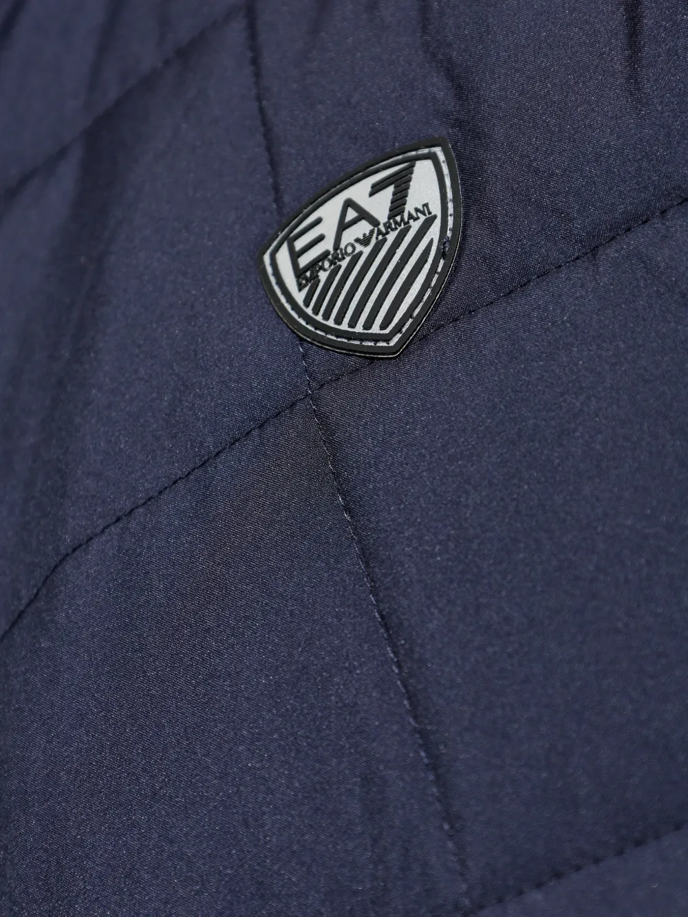logo-patch quilted jacket