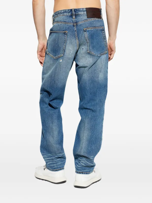 Emporio Armani ダメージ ジーンズ | ブルー | FARFETCH JP