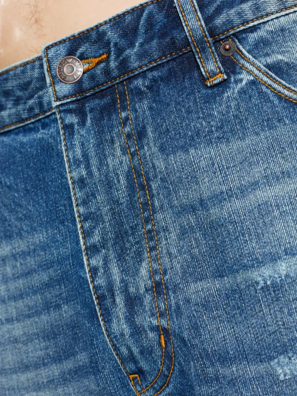 Emporio Armani ダメージ ジーンズ | ブルー | FARFETCH JP