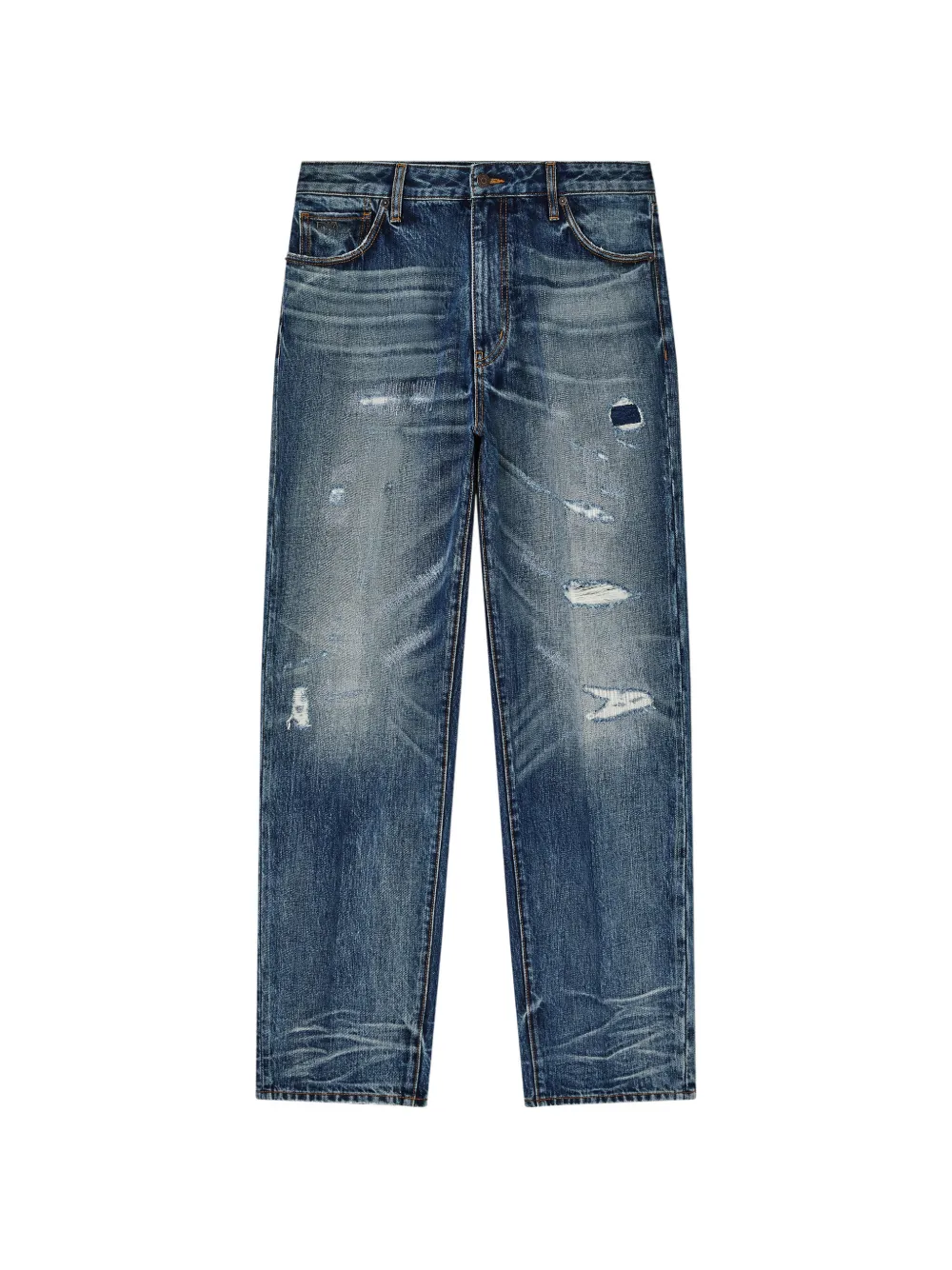 Emporio Armani Gerafelde jeans Blauw