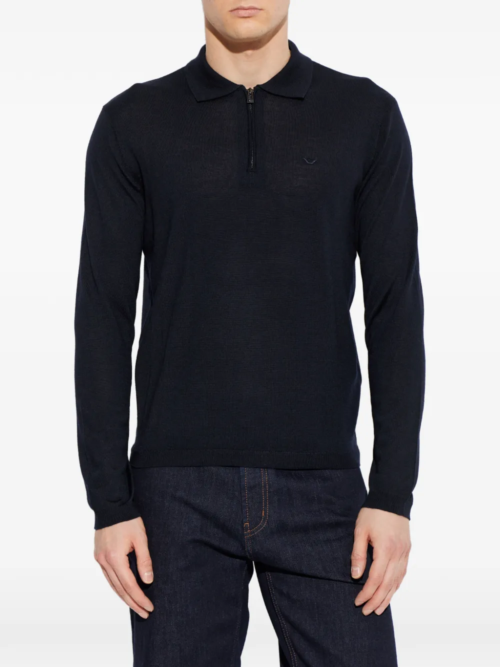Emporio Armani Poloshirt met lange mouwen Blauw