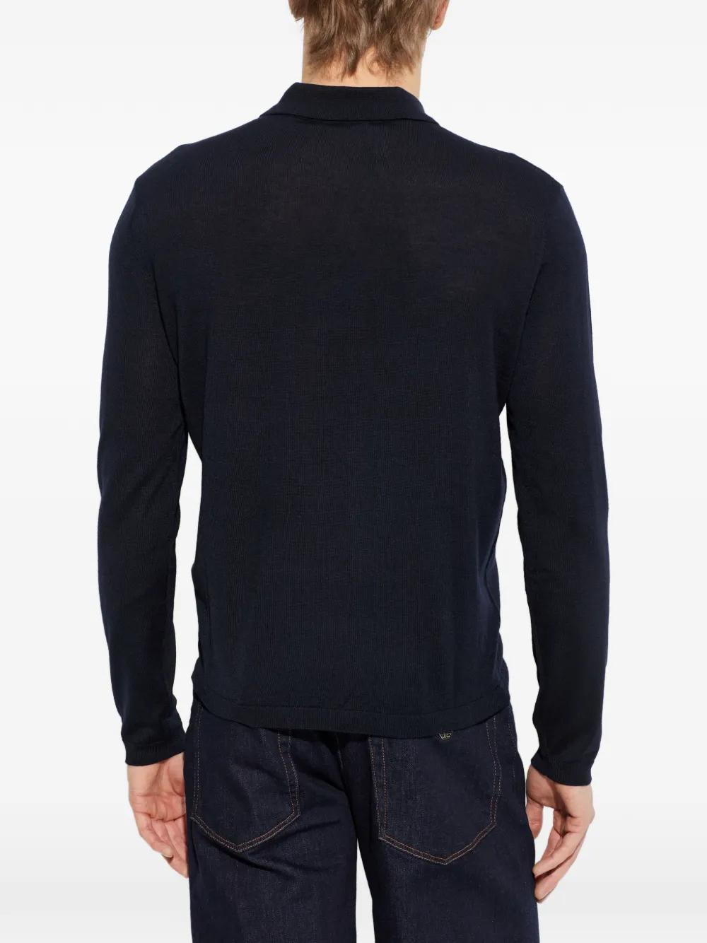 Emporio Armani Poloshirt met lange mouwen Blauw
