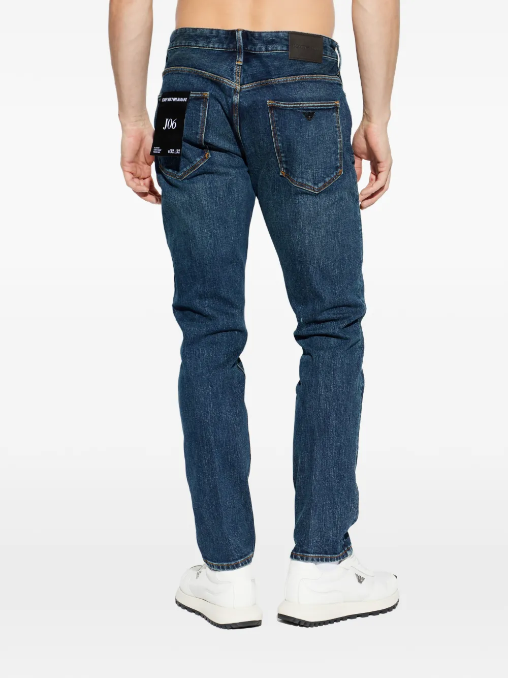 Emporio Armani Jeans met logo Blauw
