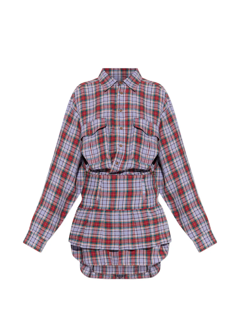 Vivienne Westwood checked buttoned mini dress - Viola