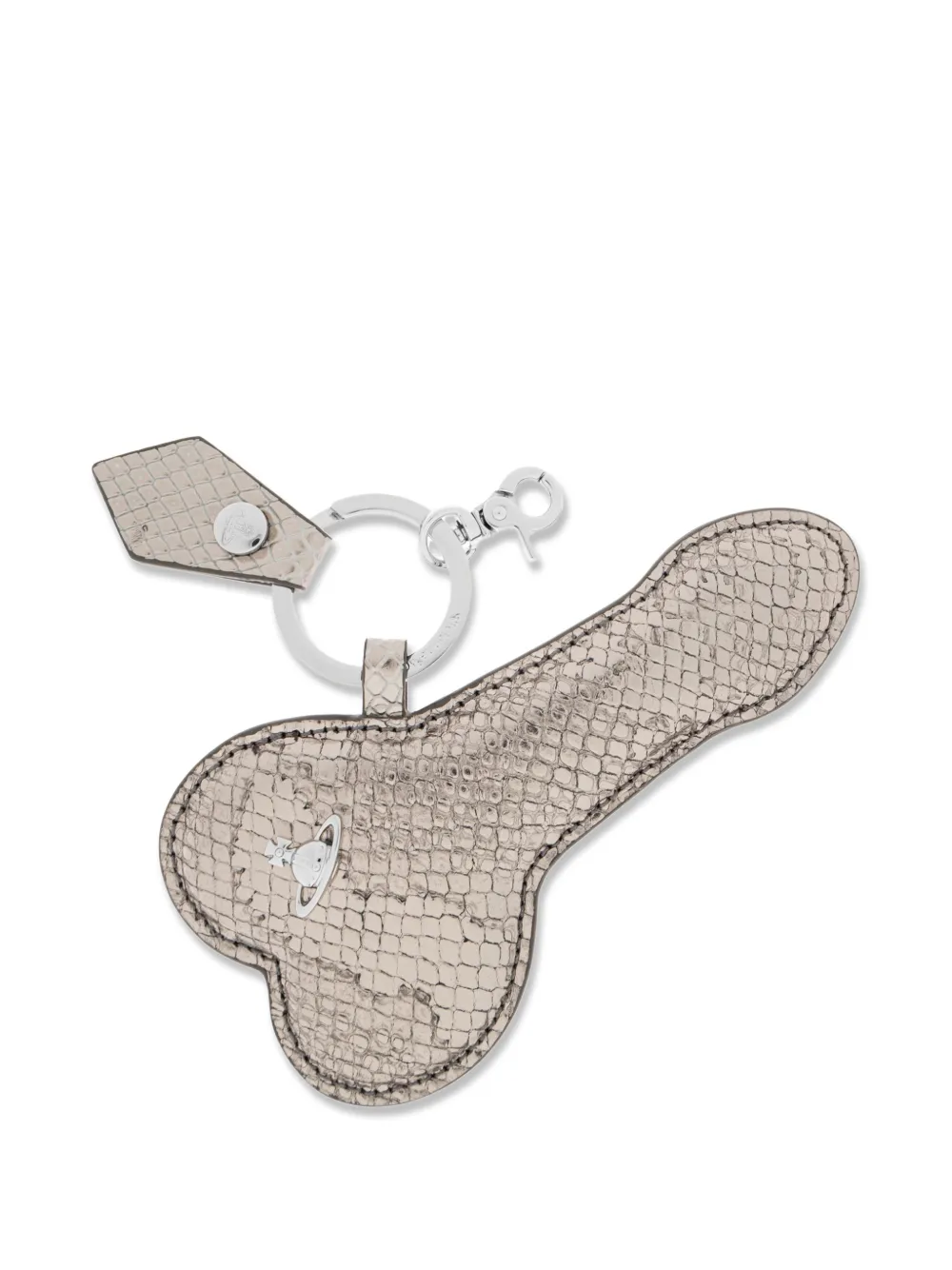 Vivienne Westwood orb-detail leather keyring - Toni neutri