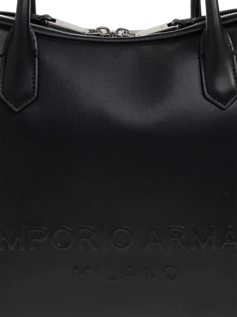 Emporio Armani Shopper met reliëf en handvat Zwart