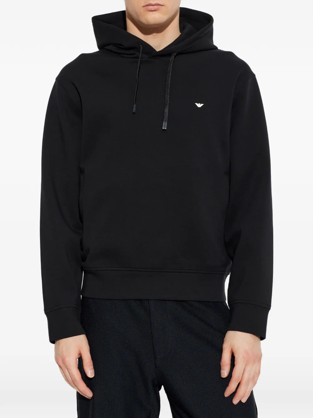 Emporio Armani Hoodie met trekkoord Zwart
