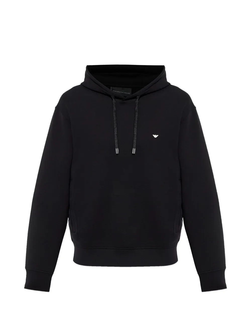 Emporio Armani drawstring hoodie - Schwarz