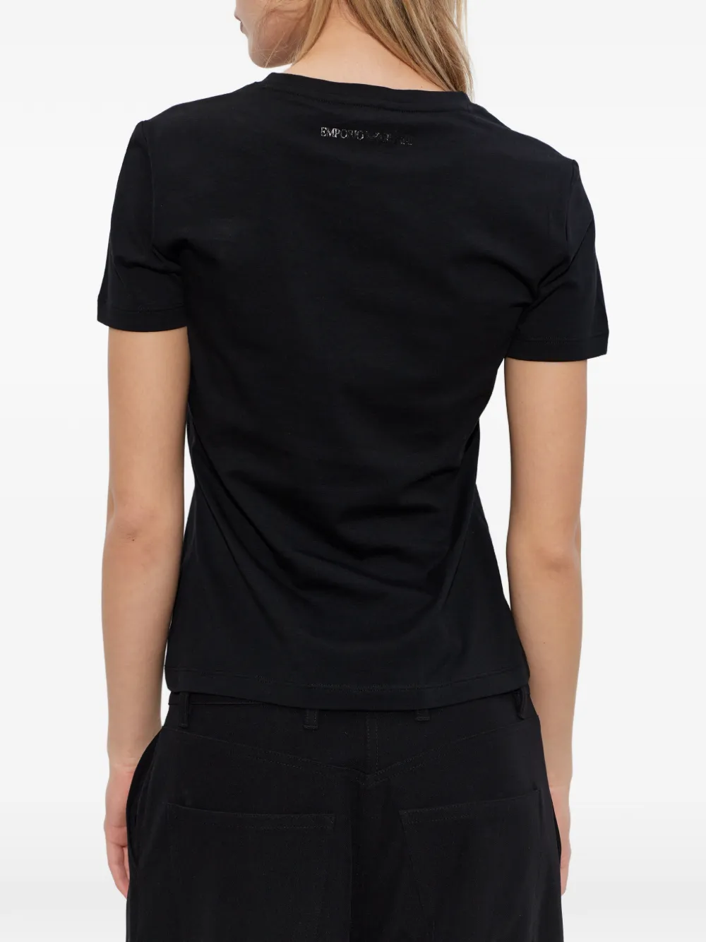 Emporio Armani T-shirt met adelaar-logo Zwart