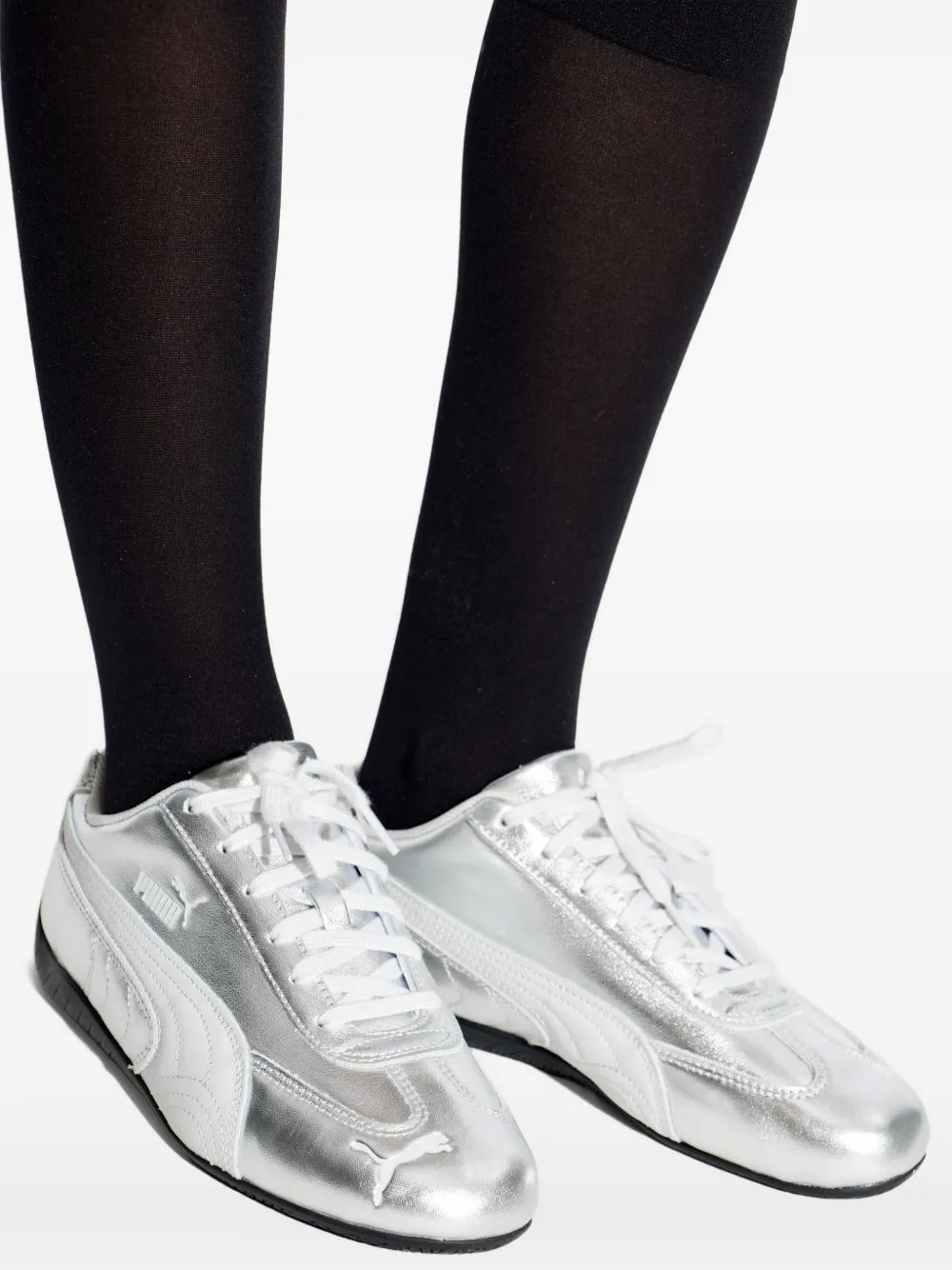 PUMA Speedcat leren sneakers met vlakken Zilver