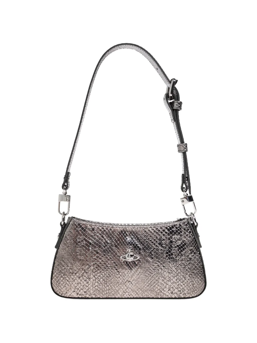 Vivienne Westwood Tasha textured shoulder bag - Argento