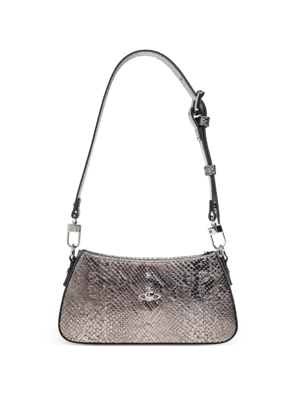Vivienne Westwood Tasha textured shoulder bag - Argento