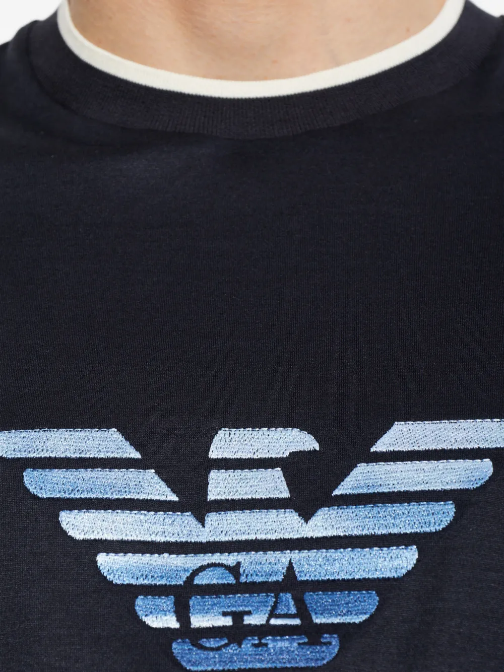 Emporio Armani T-shirt met ronde hals Blauw