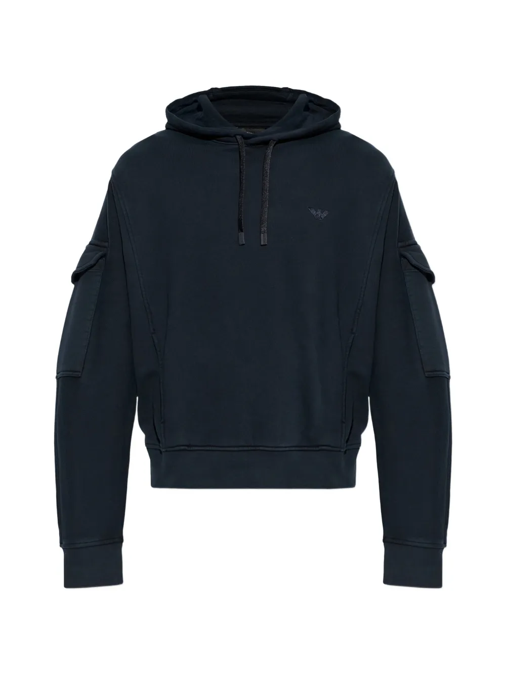Emporio Armani drawstring hoodie - Blu