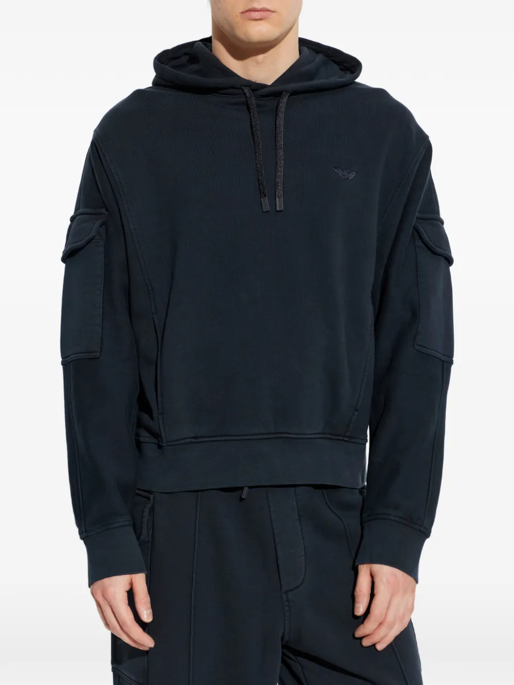 Emporio Armani Hoodie met trekkoord Blauw