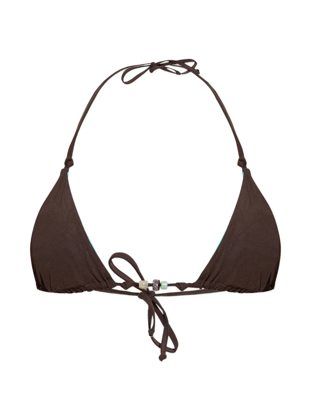 Bond-eye Indi reversible bikini top - Marrone