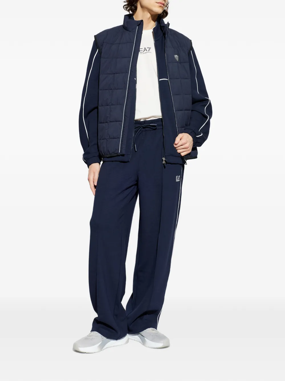 Ea7 Emporio Armani Bodywarmer met logopatch Blauw