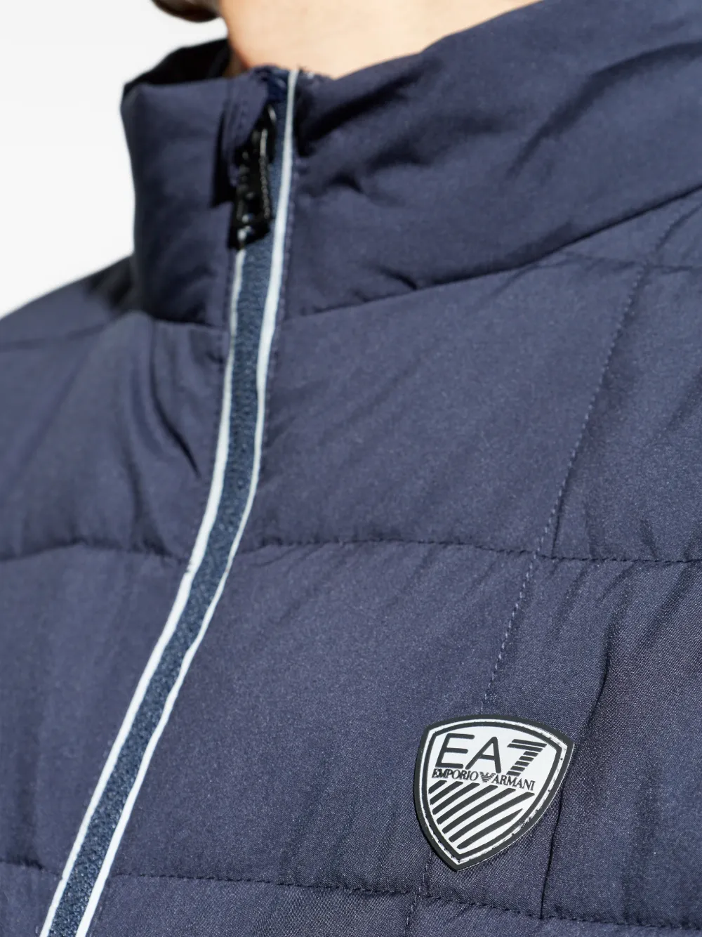 Ea7 Emporio Armani Bodywarmer met logopatch Blauw