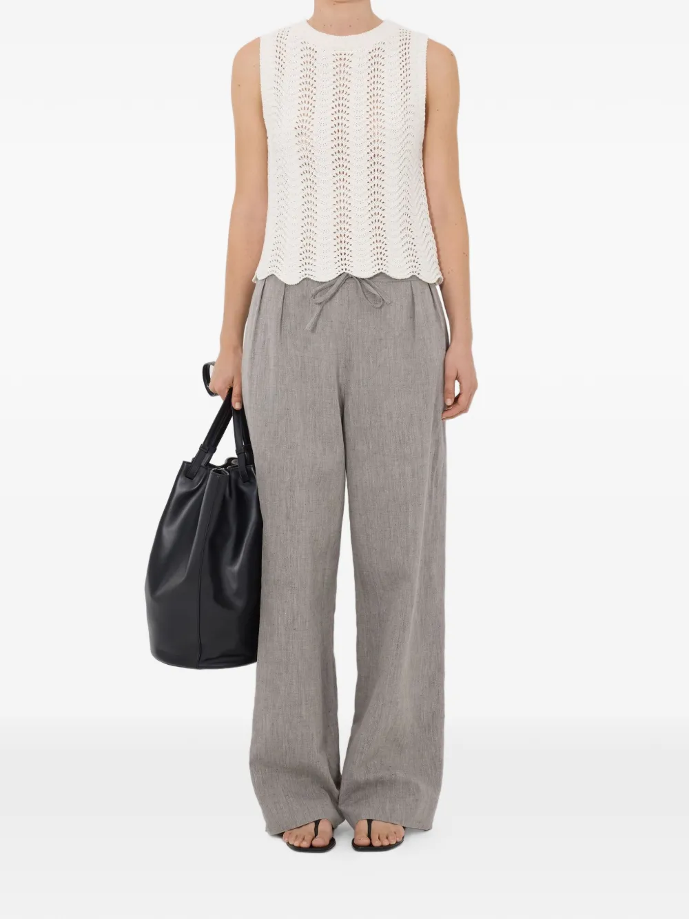  Loulou De Saison Crochet Top - Neutrals 