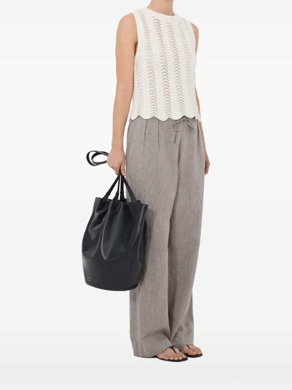  Loulou De Saison Crochet Top - Neutrals 