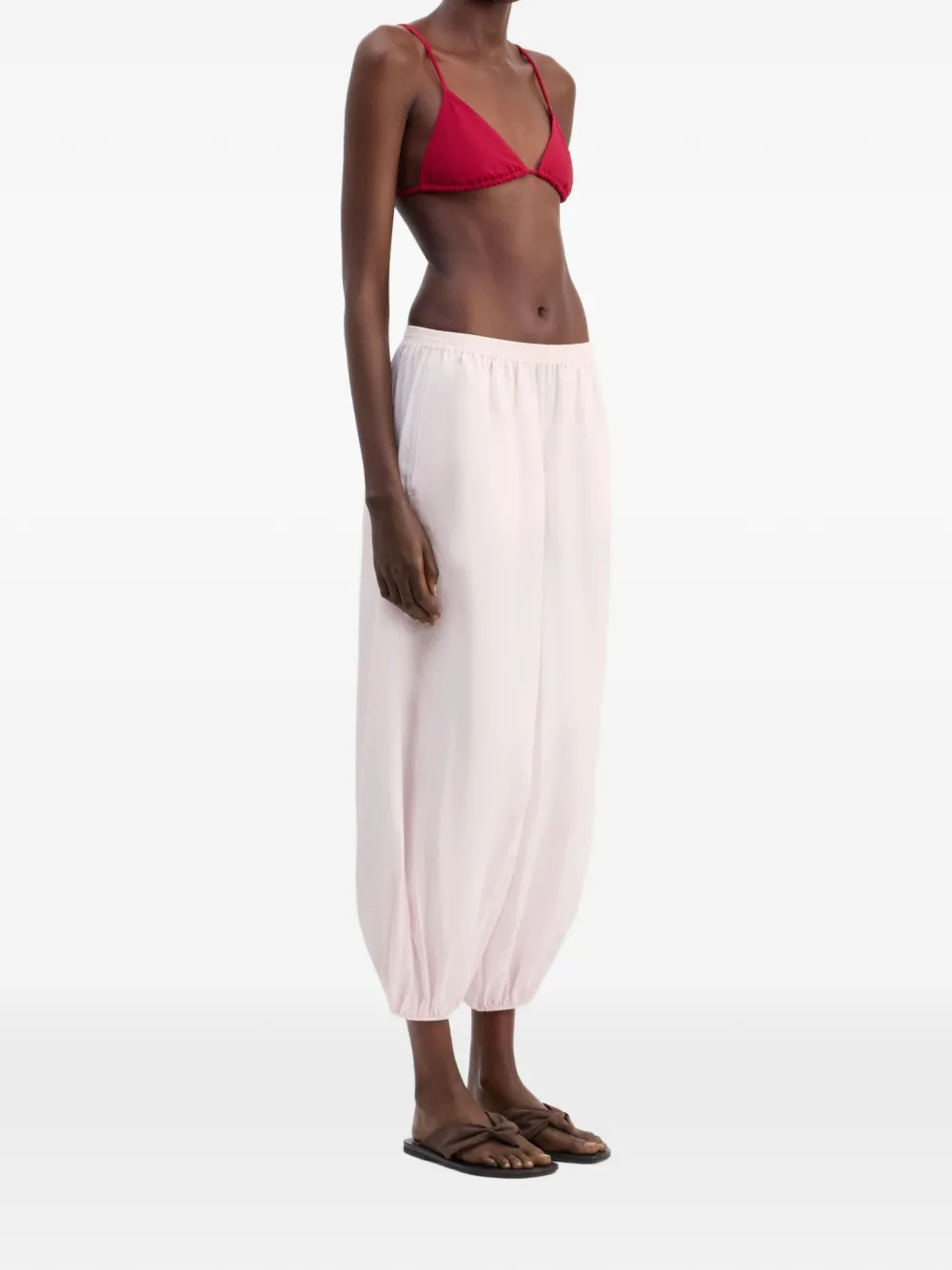 LouLou de Saison Broek met elastische taille Roze