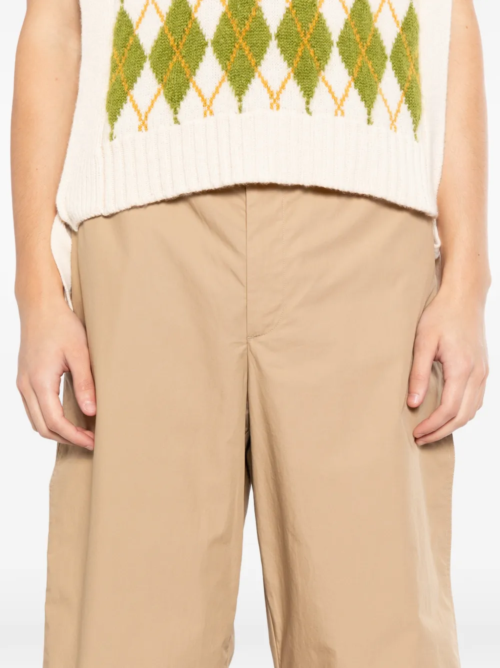 CROQUIS Broek met toelopende pijpen Beige