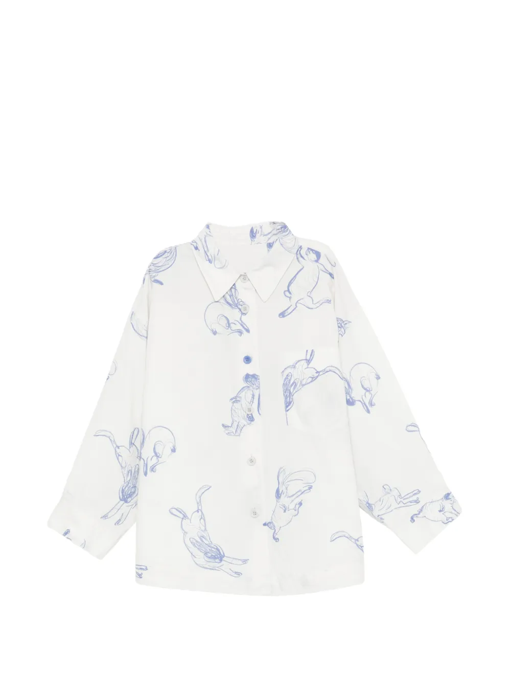jnby by JNBY rabbit-printed shirt - Bianco