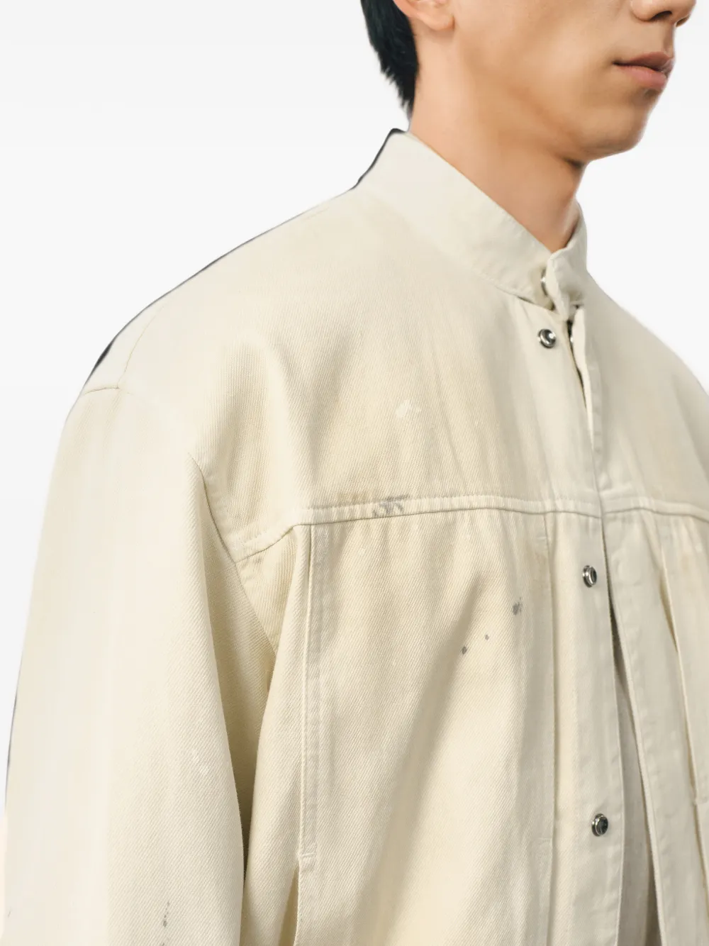 CROQUIS Ruimvallend denim jack Beige