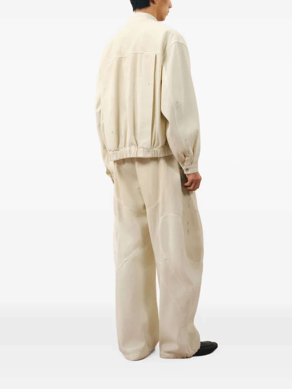 CROQUIS Ruimvallend denim jack Beige