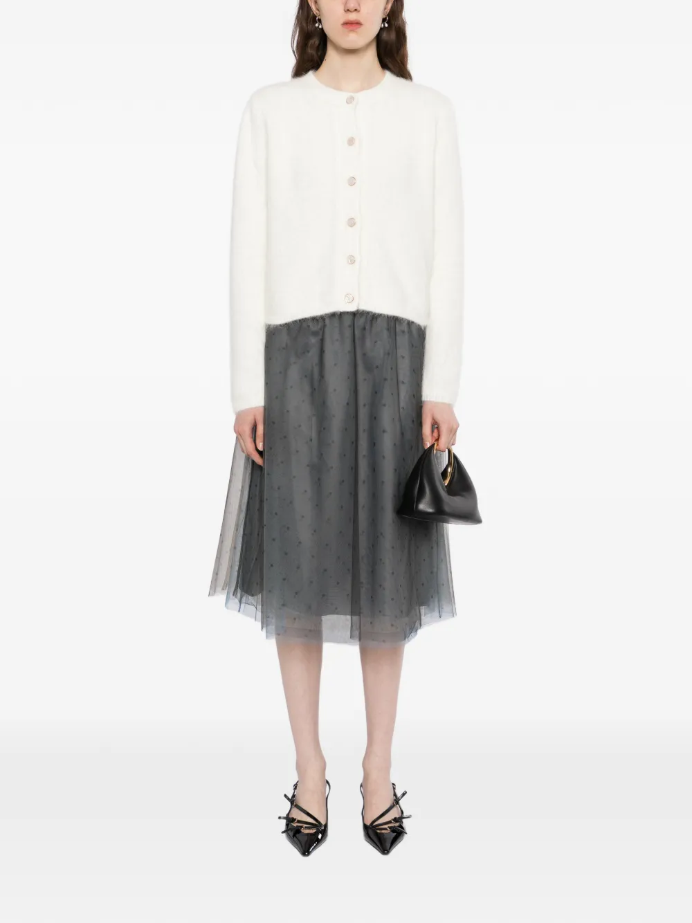 Polka Dot Layered Skirt