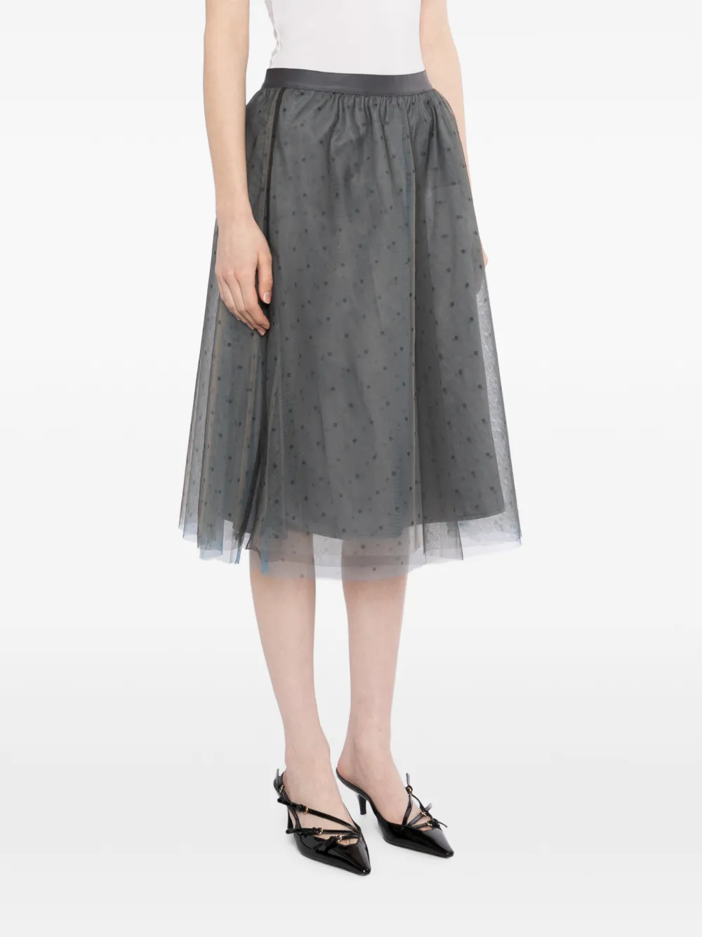 Polka Dot Layered Skirt