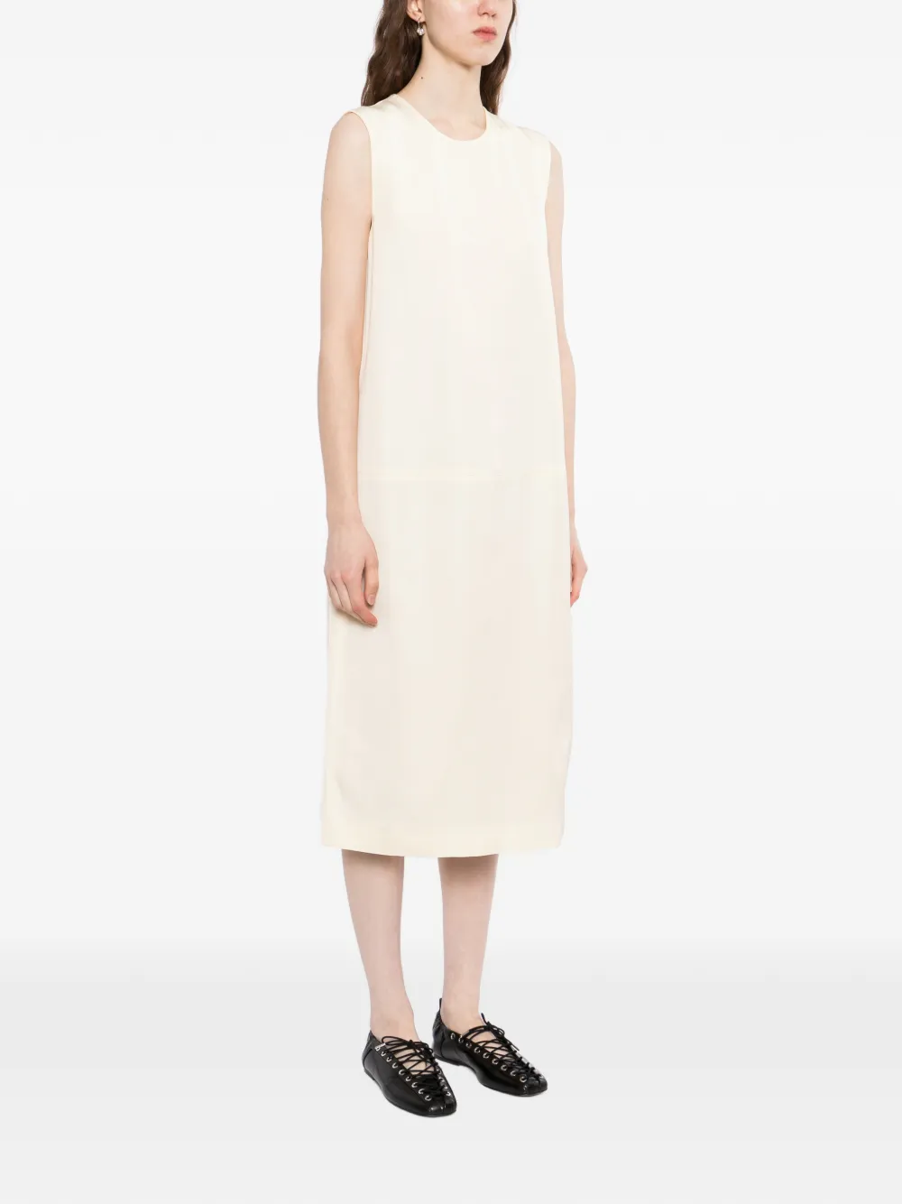 LESS Mouwloze jurk Beige