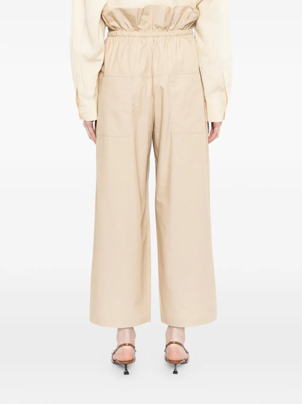 LESS Broek met poftaille Beige