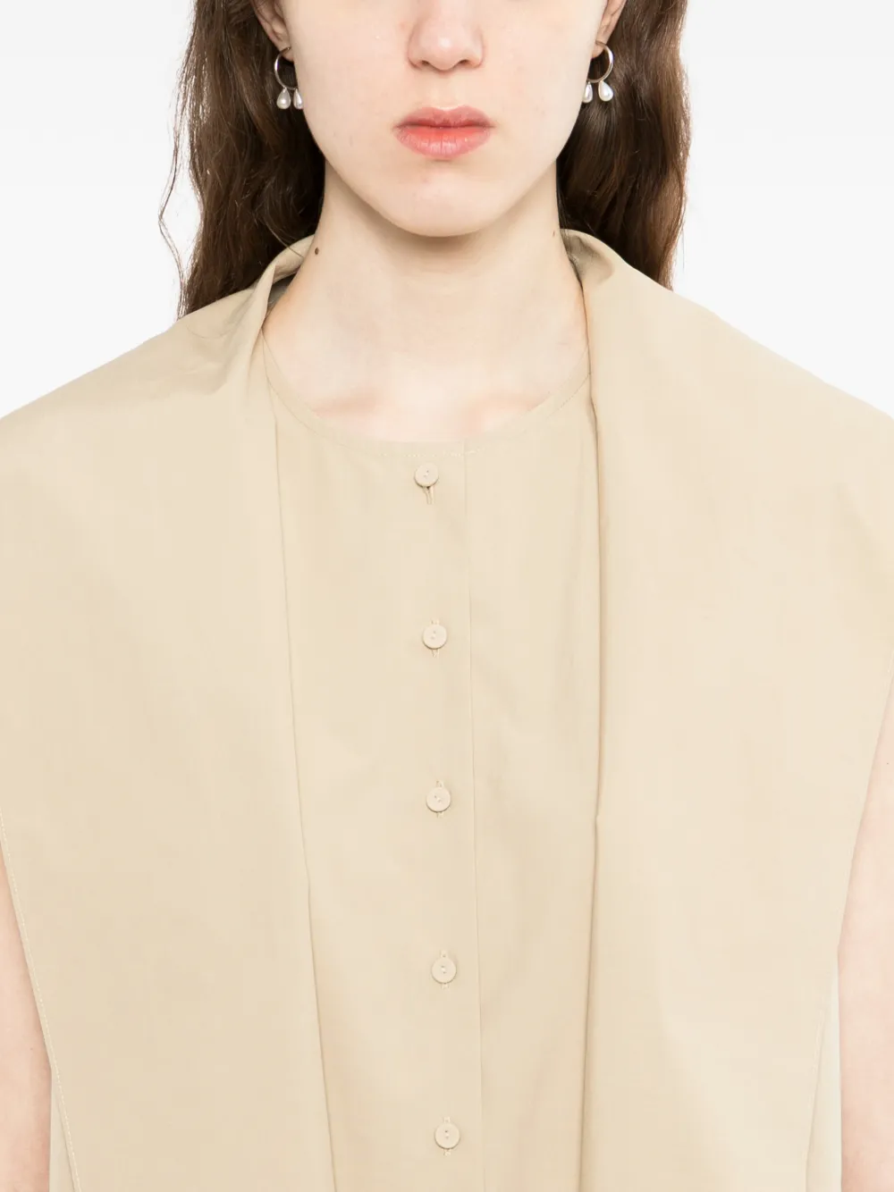 LESS Katoenen shirt Beige